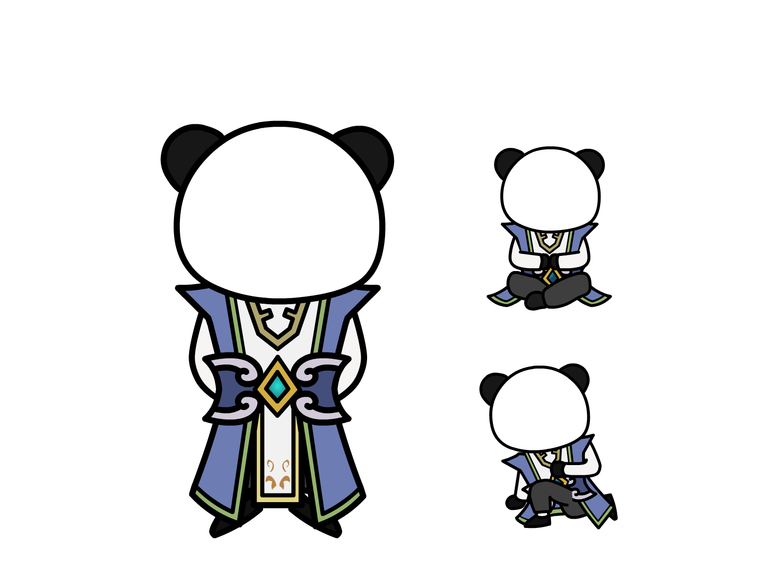 人物图-玄幻修仙-多动作-男5